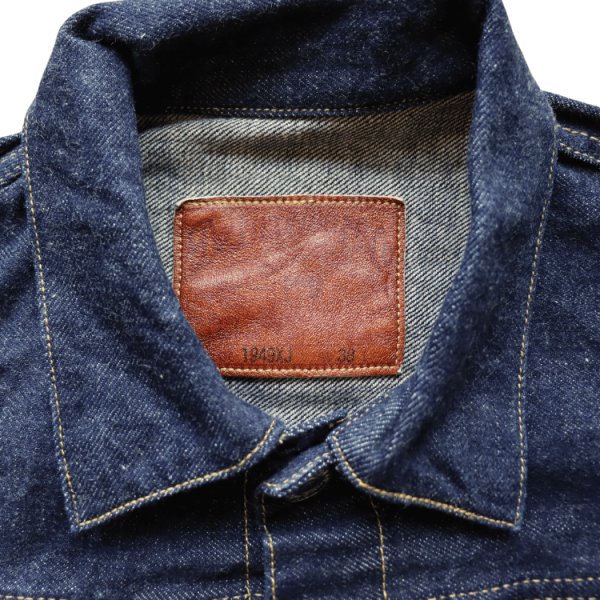 画像9: DELUXEWARE デラックスウエア 1949XJ VINTAGE FIRST JACKET ヴィンテージフォルムを再現したファーストジャケット デニムジャケット Gジャン 1949年 片面赤タブ 針シンチバック最終移行期年代 リベット刻印ビック「Ｏ」鉄ボタン ショートレングス (9)