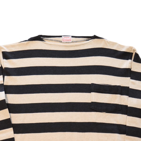 画像12: CUSHMAN クッシュマン 26849 BORDER BOAT NECK TEE ボーダーボートネックTシャツ 8分袖 マリーン cotton コットン (12)