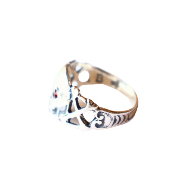 画像4: BILT BUCK ビルトバック BS0001 Skull & Crossbones Ring スカル&クロスボーンリング ヴィンテージリングを再構築したヘリテージシルバーリングコレクション 925 MadeinJapan (4)