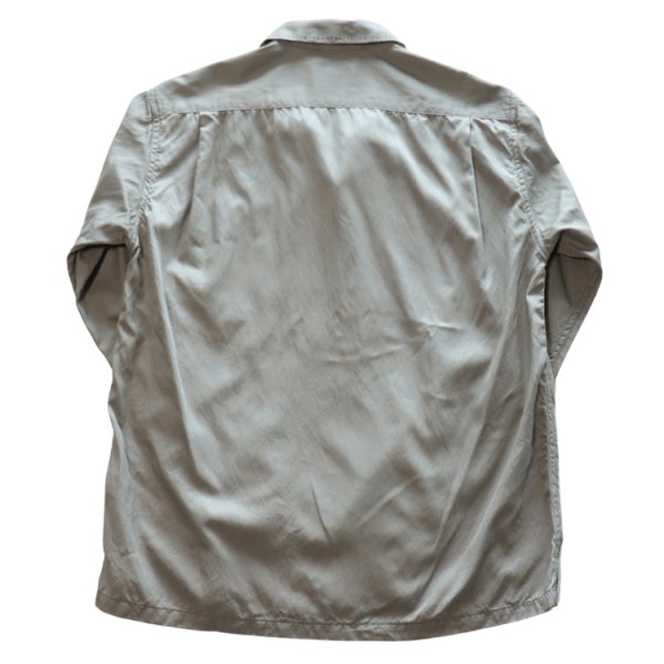 画像13: CUSHMAN クッシュマン 25490 R/C HAND STICH OPEN COLLAR SHIRTS レーヨンコットンハンドステッチ オープンカラーシャツ 長袖 long sleeve アメカジ カジュアル 1950年代 ループタイプ ボックス型 乳白色 猫目ボタン (13)