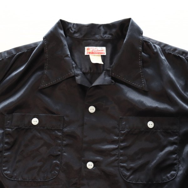 画像5: CUSHMAN クッシュマン 25490 R/C HAND STICH OPEN COLLAR SHIRTS レーヨンコットンハンドステッチ オープンカラーシャツ 長袖 long sleeve アメカジ カジュアル 1950年代 ループタイプ ボックス型 乳白色 猫目ボタン (5)