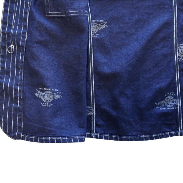 画像10: JELADO ジェラード Steelbeam Coat AG11406 インディゴウォバッシュ カバーオール 青タグ 変形ポケット INDIGO WABASH ストライプ デニムワークジャケット  Madeinjapan (10)