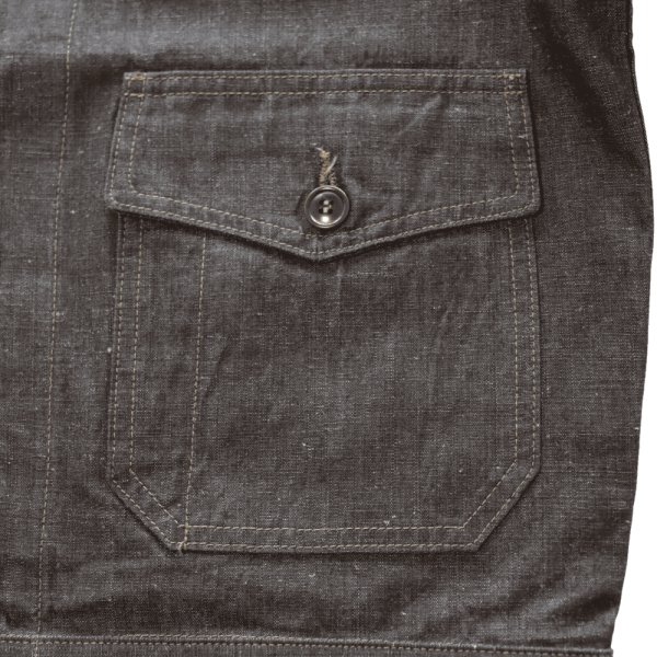 画像8: Mister Freedom×SUGAR CANE ミスターフリーダム×シュガーケーン SC15704 NOS Brown Chambray ”WILD CAT” Zip Jacket ワイルドキャット ジップジャケット エルボパッチ Mada in USA  (8)