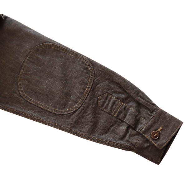 画像15: Mister Freedom×SUGAR CANE ミスターフリーダム×シュガーケーン SC15704 NOS Brown Chambray ”WILD CAT” Zip Jacket ワイルドキャット ジップジャケット エルボパッチ Mada in USA  (15)