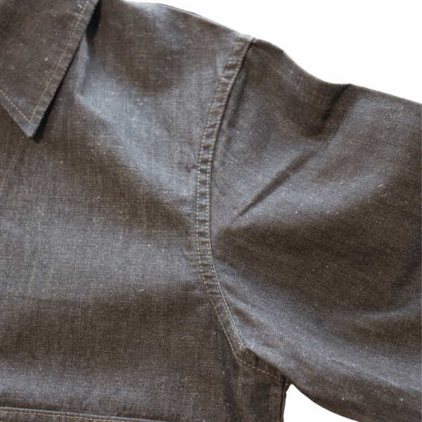 画像10: Mister Freedom×SUGAR CANE ミスターフリーダム×シュガーケーン SC15704 NOS Brown Chambray ”WILD CAT” Zip Jacket ワイルドキャット ジップジャケット エルボパッチ Mada in USA  (10)