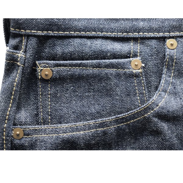 画像6: SUGAR CANE SC49001 Super “Denim” Collectibles #01 14oz. BLUE DENIM OVERALLS “S1945” MODEL  1945年後期モデル復刻！大戦モデル ブルーデニムウエストオーバーオールス  デニムパンツ ジーンズ ノンウォッシュ リジット 東洋エンタープライズ (6)