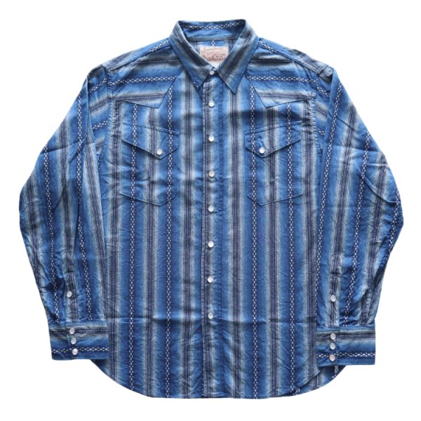 画像4: SUGAR CANE シュガーケーン SC29463 NATIVE AMERICAN DOBBY STRIPE L/S WESTERN SHIRT ネイティブアメリカドビーストライプ長袖ウエスタンシャツ 東洋エンタープライズ (4)