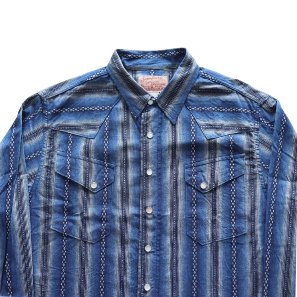 画像5: SUGAR CANE シュガーケーン SC29463 NATIVE AMERICAN DOBBY STRIPE L/S WESTERN SHIRT ネイティブアメリカドビーストライプ長袖ウエスタンシャツ 東洋エンタープライズ (5)