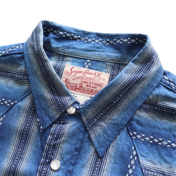 画像6: SUGAR CANE シュガーケーン SC29463 NATIVE AMERICAN DOBBY STRIPE L/S WESTERN SHIRT ネイティブアメリカドビーストライプ長袖ウエスタンシャツ 東洋エンタープライズ (6)
