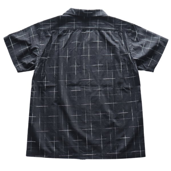 画像7: STUDIO D'ARTISAN ステュディオダルチザン  KYOUTO BLACK DYEING KASURI SHIRT 京黒紋付染 絣 半袖シャツ カジュアルシャツ 5720 「究極の黒」Made in JAPAN 日本製 (7)