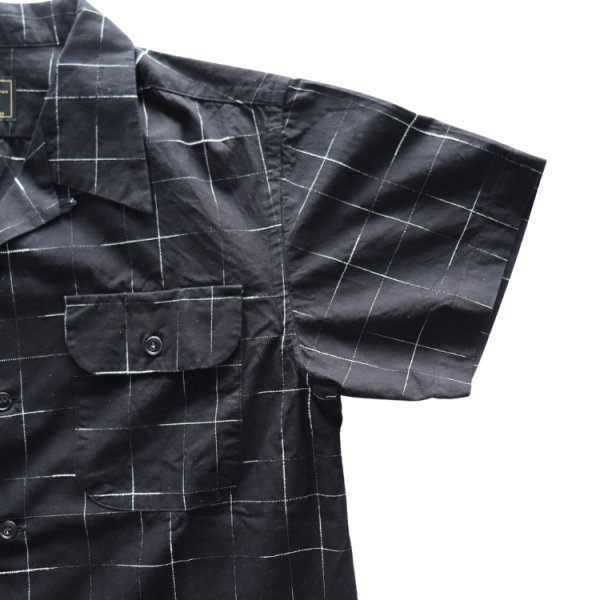 画像5: STUDIO D'ARTISAN ステュディオダルチザン  KYOUTO BLACK DYEING KASURI SHIRT 京黒紋付染 絣 半袖シャツ カジュアルシャツ 5720 「究極の黒」Made in JAPAN 日本製 (5)