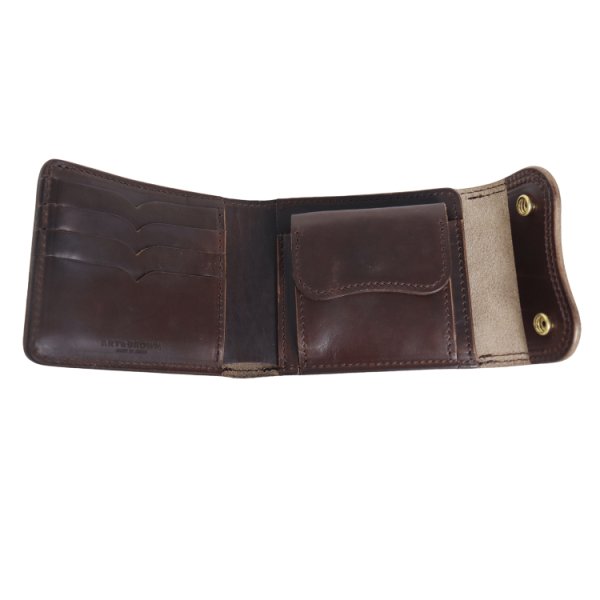 画像17: ART BROWN アートブラウン 二つ折り財布  VGW00141AB 財布 leather クロムエクセル ヴィンテージな雰囲気 日本製 Made in JAPAN (17)