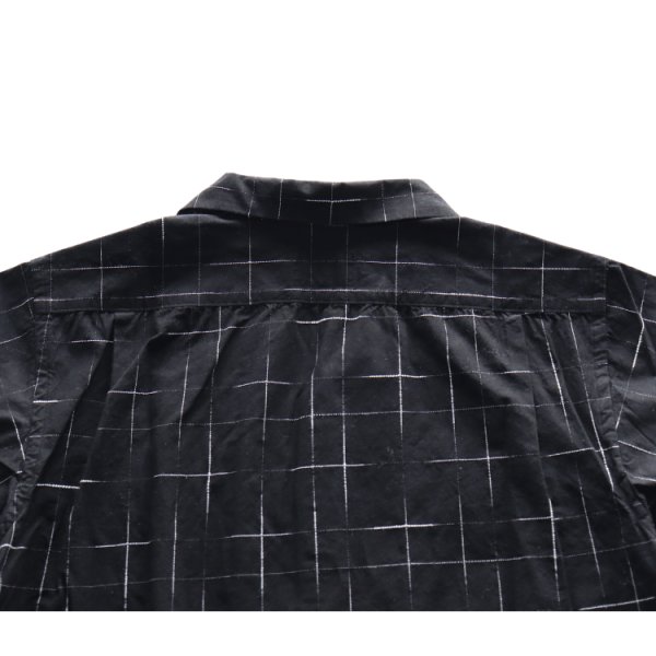 画像8: STUDIO D'ARTISAN ステュディオダルチザン  KYOUTO BLACK DYEING KASURI SHIRT 京黒紋付染 絣 半袖シャツ カジュアルシャツ 5720 「究極の黒」Made in JAPAN 日本製 (8)