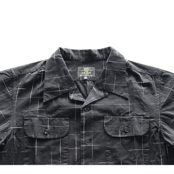 画像3: STUDIO D'ARTISAN ステュディオダルチザン  KYOUTO BLACK DYEING KASURI SHIRT 京黒紋付染 絣 半袖シャツ カジュアルシャツ 5720 「究極の黒」Made in JAPAN 日本製 (3)