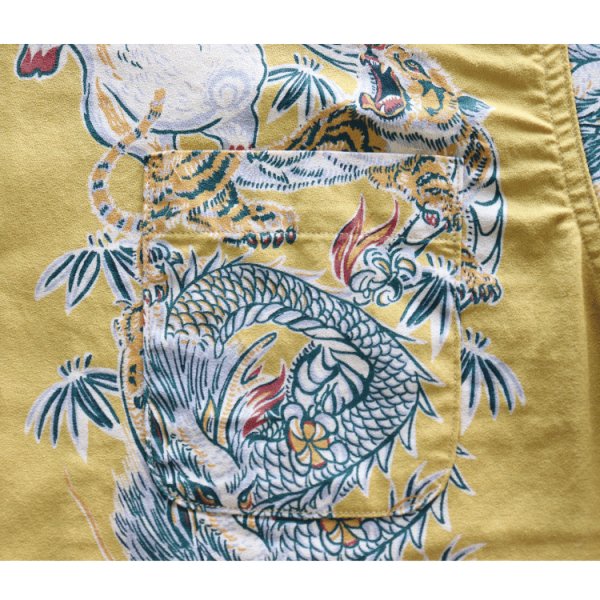 画像9: STUDIO D'ARTISAN ステュディオダルチザン トルネード豚アロハシャツ 1950年代 ヴィンテージアロハシャツ トルネードタイガー トルネード豚 Made in JAPAN (9)