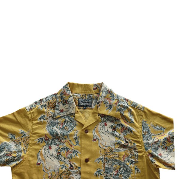 画像5: STUDIO D'ARTISAN ステュディオダルチザン トルネード豚アロハシャツ 1950年代 ヴィンテージアロハシャツ トルネードタイガー トルネード豚 Made in JAPAN (5)