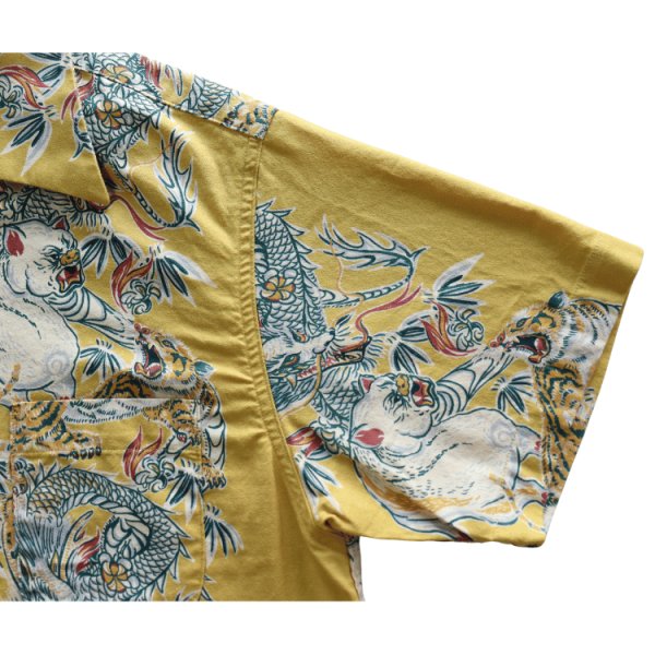 画像8: STUDIO D'ARTISAN ステュディオダルチザン トルネード豚アロハシャツ 1950年代 ヴィンテージアロハシャツ トルネードタイガー トルネード豚 Made in JAPAN (8)