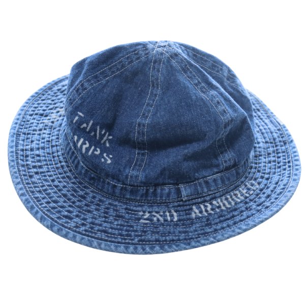 画像4: BUZZ RICKSON'S バズリクソンズ BR02850 HAT, WORKING, DENIM VINTAGE WASHED STENCIL  ARMY デニムハット Hell on Wheels 地獄の車輪 第2機甲師団 U.S. ARMYミリタリー グッズ ハット 帽子 (4)