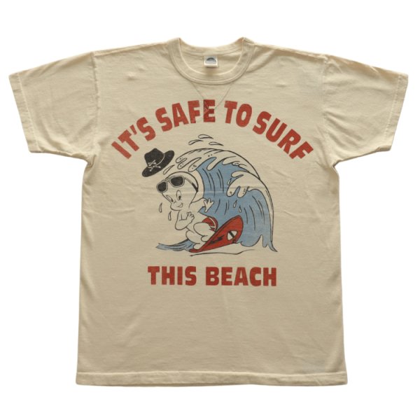 画像4: TOYS McCOY トイズマッコイ TMC2504 CASPER TEE "IT'S SAFE TO SURF" プリントTシャツ キャスパー ビッグウェイブ サーフボード キャバルリーハット 半袖Tシャツ コットン 100% 日本製 (4)