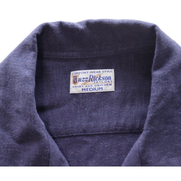 画像12: BUZZ RICKSON'S バズリクソンズ BR39510 U.S. NAVY RAYON LINEN OPEN SHIRT with CHAIN EMBROIDERED 1950年代 アメリカ海軍 駆逐艦 DD-574ジョン・ロジャース 退役軍人局パッチ レーヨンリネン オープンシャツ (12)