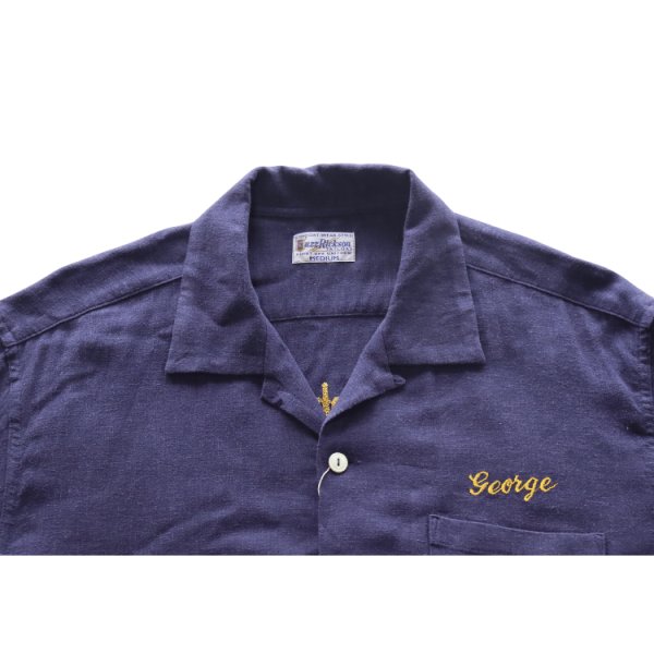 画像8: BUZZ RICKSON'S バズリクソンズ BR39510 U.S. NAVY RAYON LINEN OPEN SHIRT with CHAIN EMBROIDERED 1950年代 アメリカ海軍 駆逐艦 DD-574ジョン・ロジャース 退役軍人局パッチ レーヨンリネン オープンシャツ (8)
