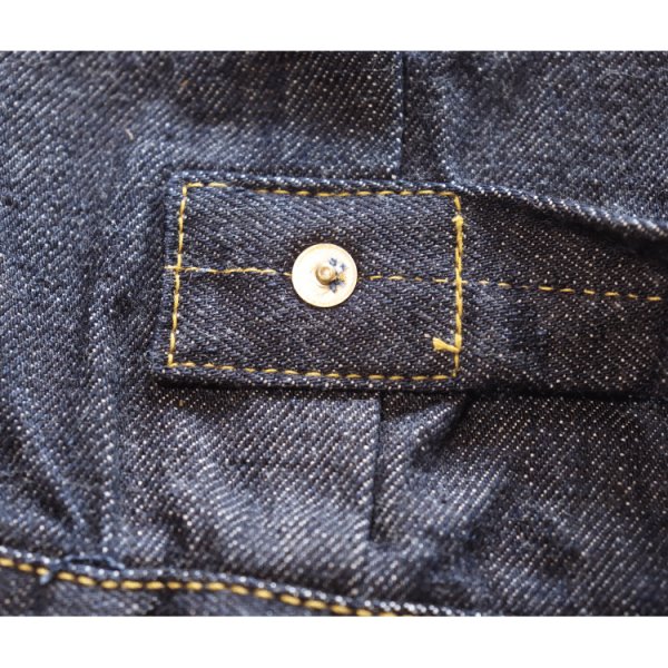 画像18: CUSHMAN  クッシュマン 21393 13.5oz. XX DENIM FIRST MODEL 1st Type Gジャン デニムジャケット CUSHMANオリジナルタックボタン 山羊革パッチ 鉄製2本針SOLIDE針刺しバックル ONE WASH ワンウォッシュ (18)