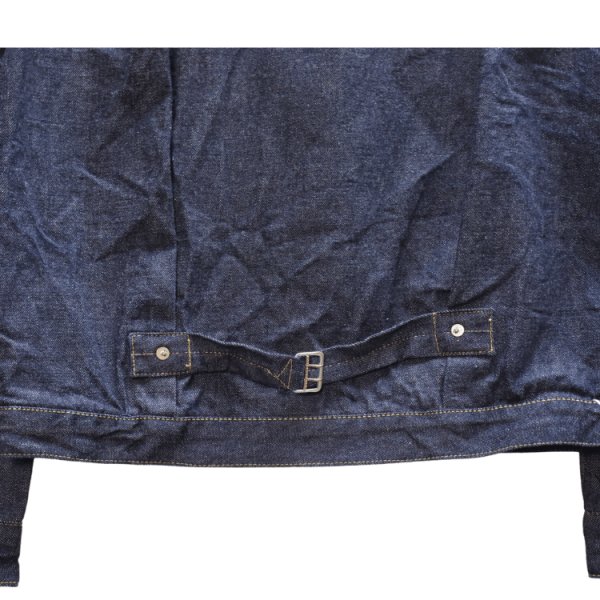 画像15: CUSHMAN  クッシュマン 21393 13.5oz. XX DENIM FIRST MODEL 1st Type Gジャン デニムジャケット CUSHMANオリジナルタックボタン 山羊革パッチ 鉄製2本針SOLIDE針刺しバックル ONE WASH ワンウォッシュ (15)