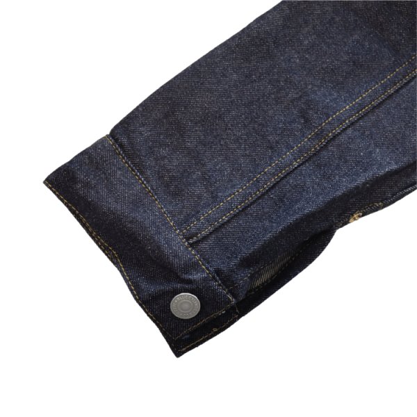 画像12: CUSHMAN  クッシュマン 21393 13.5oz. XX DENIM FIRST MODEL 1st Type Gジャン デニムジャケット CUSHMANオリジナルタックボタン 山羊革パッチ 鉄製2本針SOLIDE針刺しバックル ONE WASH ワンウォッシュ (12)