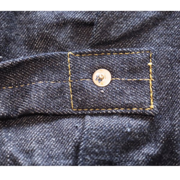 画像17: CUSHMAN  クッシュマン 21393 13.5oz. XX DENIM FIRST MODEL 1st Type Gジャン デニムジャケット CUSHMANオリジナルタックボタン 山羊革パッチ 鉄製2本針SOLIDE針刺しバックル ONE WASH ワンウォッシュ (17)
