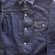 画像7: CUSHMAN  クッシュマン 21393 13.5oz. XX DENIM FIRST MODEL 1st Type Gジャン デニムジャケット CUSHMANオリジナルタックボタン 山羊革パッチ 鉄製2本針SOLIDE針刺しバックル ONE WASH ワンウォッシュ (7)