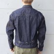 画像3: CUSHMAN  クッシュマン 21393 13.5oz. XX DENIM FIRST MODEL 1st Type Gジャン デニムジャケット CUSHMANオリジナルタックボタン 山羊革パッチ 鉄製2本針SOLIDE針刺しバックル ONE WASH ワンウォッシュ (3)