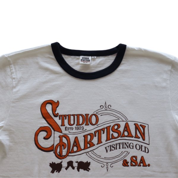 画像5: STUDIO D'ARTISAN ステュディオダルチザン 8177 “リンガープリントTシャツ” アメカジ  Tシャツ リンガーTシャツ 半袖Tシャツ トップス コットン１００％ MADE IN JAPAN 日本製 (5)