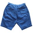 画像3: SAMURAI JEANS サムライジーンズ SJSP25-AHB 藍浅葱へリンボンイージーショーツ 藍浅葱へリンボンツイル生地 樹脂ボタン 日の丸ネーム ワンウォッシュ 日本製 (3)