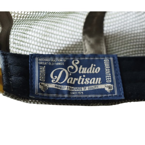 画像16: STUDIO D'ARTISAN ステュディオダルチザン 7572 メッシュキャップ メンズ レディース ユニセックス 帽子 NY.ネイビー AG.アーミーグリーン ワッペン スナップバック アジャスターアメカジスタイル  (16)