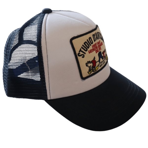 画像6: STUDIO D'ARTISAN ステュディオダルチザン 7572 メッシュキャップ メンズ レディース ユニセックス 帽子 NY.ネイビー AG.アーミーグリーン ワッペン スナップバック アジャスターアメカジスタイル  (6)