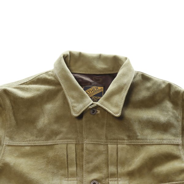 画像5: Y'2 LEATHER ワイツーレザー HSB-140-T-SE HORSE ROUGHOUT WWII TYPE JEAN JACKET ~ Spring Edition ~ ホーススエード 大戦モデル春限定カラー Gジャン ラフアウトレザー rough out leather レザージャケット 天然 馬革 本革 日本製 madeinjapan (5)