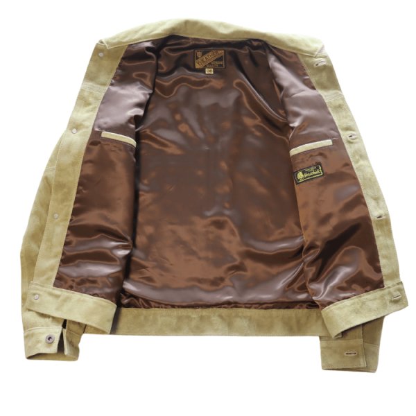 画像9: Y'2 LEATHER ワイツーレザー HSB-140-T-SE HORSE ROUGHOUT WWII TYPE JEAN JACKET ~ Spring Edition ~ ホーススエード 大戦モデル春限定カラー Gジャン ラフアウトレザー rough out leather レザージャケット 天然 馬革 本革 日本製 madeinjapan (9)