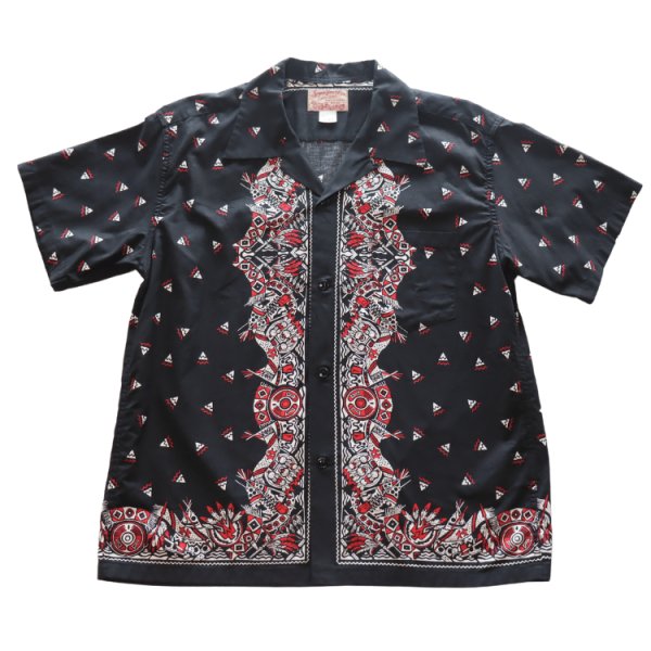 画像4: SUGAR CANE シュガーケーン SC39466 NATIVE AMERICAN BANDANA PRINT OPEN SHIRT ネイティブアメリカンバンダナプリントオープンシャツ 1960年代インディアンモチーフ 東洋エンタープライズ (4)