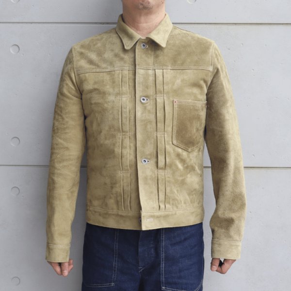 画像2: Y'2 LEATHER ワイツーレザー HSB-140-T-SE HORSE ROUGHOUT WWII TYPE JEAN JACKET ~ Spring Edition ~ ホーススエード 大戦モデル春限定カラー Gジャン ラフアウトレザー rough out leather レザージャケット 天然 馬革 本革 日本製 madeinjapan (2)