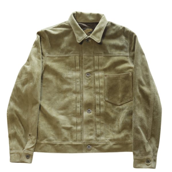 画像4: Y'2 LEATHER ワイツーレザー HSB-140-T-SE HORSE ROUGHOUT WWII TYPE JEAN JACKET ~ Spring Edition ~ ホーススエード 大戦モデル春限定カラー Gジャン ラフアウトレザー rough out leather レザージャケット 天然 馬革 本革 日本製 madeinjapan (4)