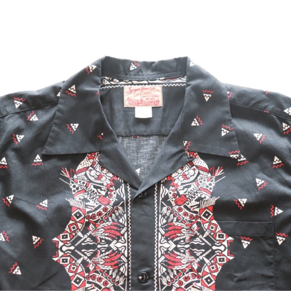 画像5: SUGAR CANE シュガーケーン SC39466 NATIVE AMERICAN BANDANA PRINT OPEN SHIRT ネイティブアメリカンバンダナプリントオープンシャツ 1960年代インディアンモチーフ 東洋エンタープライズ (5)