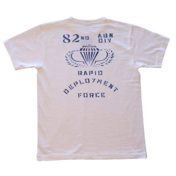 画像10: BUZZ RICKSON'S バズリクソンズ BR79564 SLUB YARN T-SHIRT "82nd AIRBORNE DIV."スラブヤーン Tシャツ 丸胴ボディ 天竺ニット プリントTシャツ ステンシル仕上げ ミリタリー コットン100% 日本製 (10)