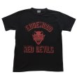 画像4: CUSHMAN クッシュマン RECYCLE COTTON TEE "RED DEVILS" 26864 リサイクルコットンT レッドデビルス 丸胴天竺Tシャツ バインダー仕上げ 半袖Tシャツ コットン100％ 40番双糸(リサイクル糸) 日本製 (4)