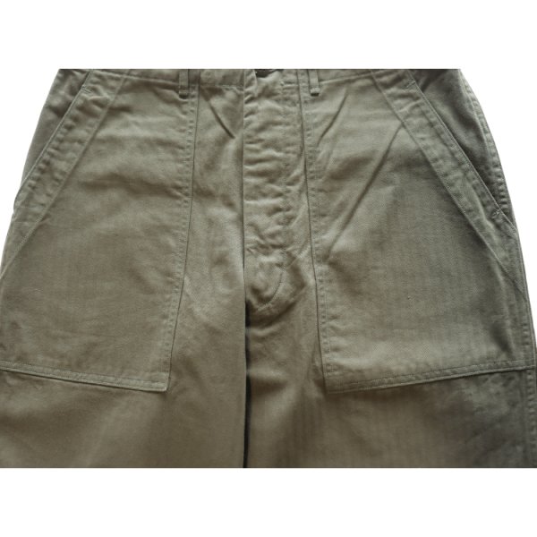 画像9: JELADO ジェラード CT03347 CM47 HBT Baker Pants 1947年 ヘリンボーンツイル ベイカーパンツ パン職人 ファティーグパンツ M-47パンツ 米軍 尿素ボタン しっかりとした肉感 ミリタリーパンツ (9)