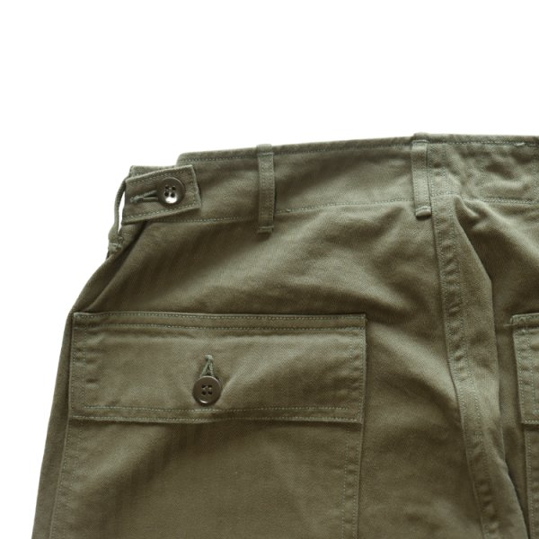 画像17: JELADO ジェラード CT03347 CM47 HBT Baker Pants 1947年 ヘリンボーンツイル ベイカーパンツ パン職人 ファティーグパンツ M-47パンツ 米軍 尿素ボタン しっかりとした肉感 ミリタリーパンツ (17)