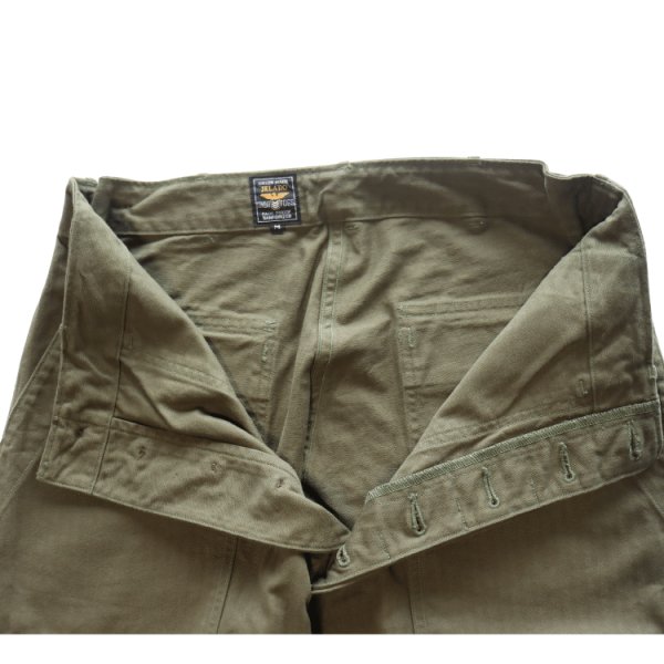 画像11: JELADO ジェラード CT03347 CM47 HBT Baker Pants 1947年 ヘリンボーンツイル ベイカーパンツ パン職人 ファティーグパンツ M-47パンツ 米軍 尿素ボタン しっかりとした肉感 ミリタリーパンツ (11)