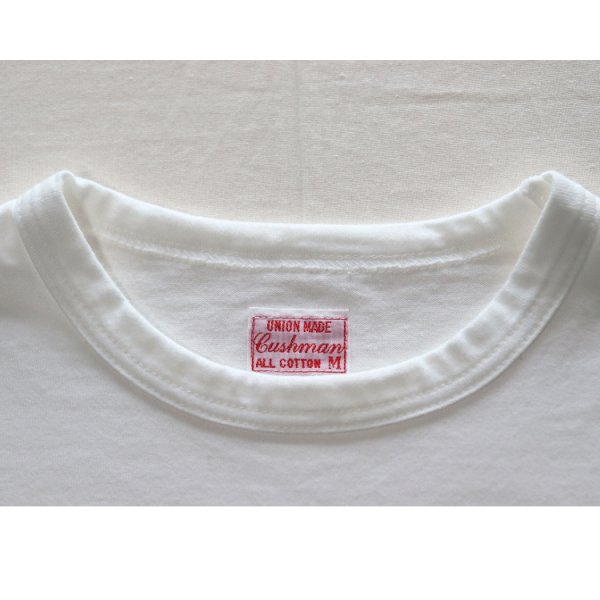 画像9: CUSHMAN クッシュマン 26866 Print T  "C M A N"  プリントT  30番双糸天竺 ミディアムウェイト バインダー仕上げ ワンウォッシュ フロントプリント 半袖Tシャツ コットン100％  日本製 (9)