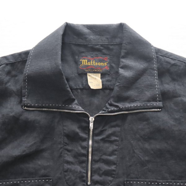 画像8: CUSHMAN クッシュマン x MATTSONS マットソンズ HAND STITTCH ZIP-UP PULL OVER SHIRTS 65461 ハンドステッチ ジップアッププル オーバーシャツ 半袖シャツ アメカジ 日本製 (8)