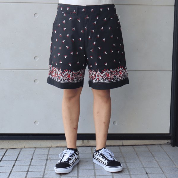 画像2: SUGAR CANE シュガーケーン SC52538 NATIVE AMERICAN BANDANA PRINT WORK SHORTS  ネイティブアメリカンバンダナプリントワークショーツ 1960年代インディアンモチーフ 東洋エンタープライズ (2)