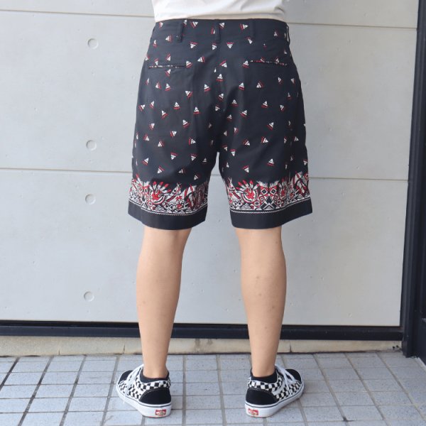 画像3: SUGAR CANE シュガーケーン SC52538 NATIVE AMERICAN BANDANA PRINT WORK SHORTS  ネイティブアメリカンバンダナプリントワークショーツ 1960年代インディアンモチーフ 東洋エンタープライズ (3)